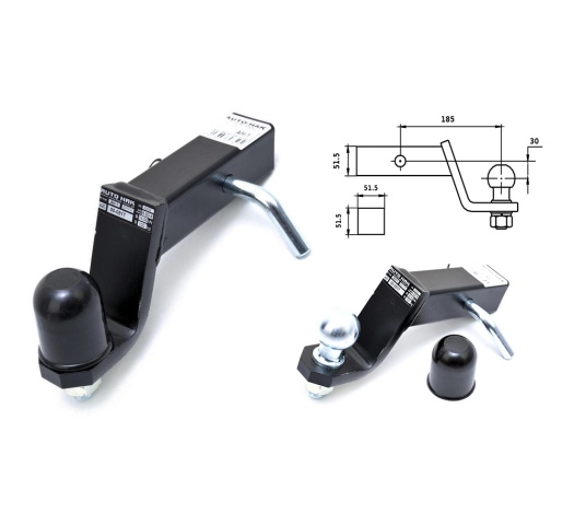 Adapter usa kula z przetyczką Autohak AH-1 Adapter usa kula z przetyczką Autohak AH-1