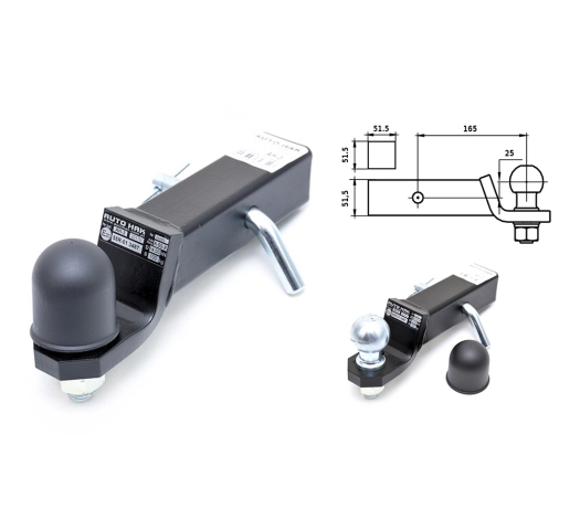 Adapter usa kula z przetyczką Autohak AH-3 Adapter usa kula z przetyczką Autohak AH-3