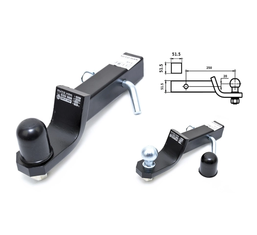 Adapter usa kula z przetyczką Autohak AH-4 Adapter usa kula z przetyczką Autohak AH-4