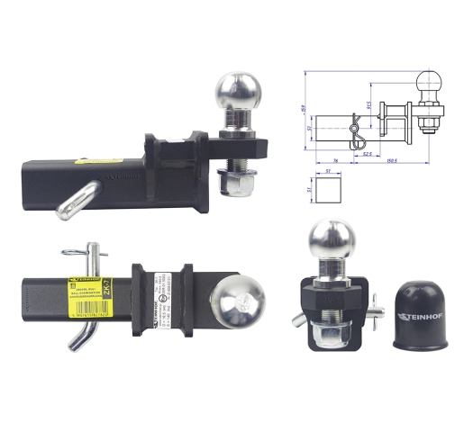 Podwyższany adapter haka holowniczego USA ZK-7 z przetyczką Podwyższany adapter haka holowniczego USA ZK-7 z przetyczką